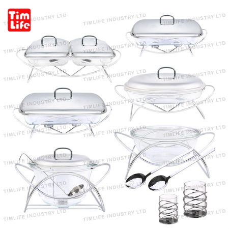 Chafing-dish-Food-warmer-glass-tray-Salad Bowl-Eva Series-TM-1102 Chafing-dish-Food-warmer-glass-tray-Salad Bowl-Eva Series-TM-1102