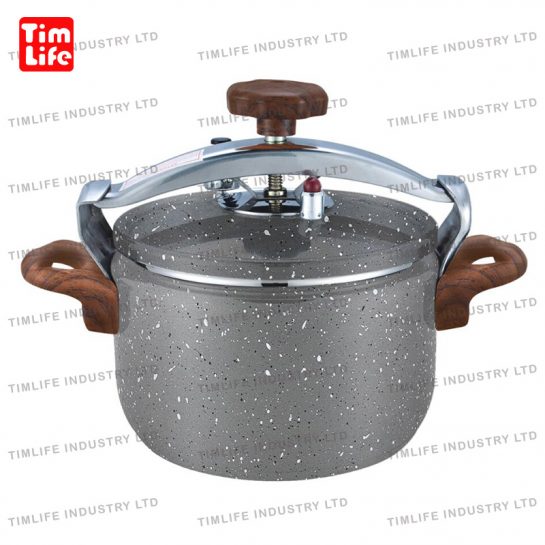 Aluminium Pressure Cooker pot-TM-2101 handle wooden