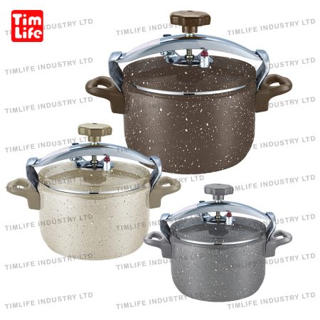 قدر ضغط ألومنيوم - مقبض لون TM-2101 Aluminium Pressure Cooker pot-TM-2101 handle color