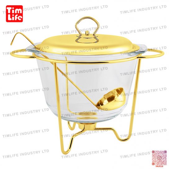 Chafing dish Food warmer glass tray Salad Bowl Emma Series-TM-1103 Gold