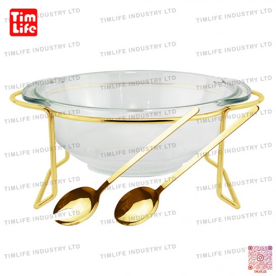 Chafing dish Food warmer glass tray Salad Bowl Emma Series-TM-1103 Gold
