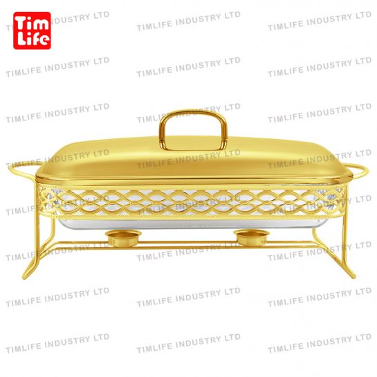 Chafing dish Food warmer glass tray Salad Bowl Phoebe Series-TM-1113 Gold