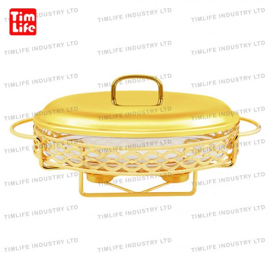 Chafing dish Food warmer glass tray Salad Bowl Phoebe Series-TM-1113 Gold